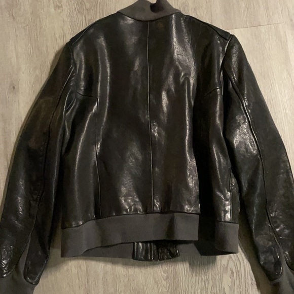 Vintage Rag & Bone 100% Leather Bomber Jacket - Picture 5 of 10